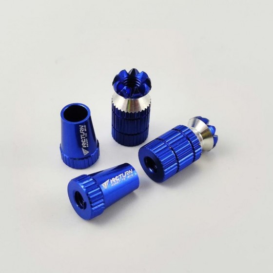 Alloy RC Transmitter Stick Ends for Futaba / Walkera /  FrSky / Radiolink and Flysky - Blue Bore: M4 (Anti-slipping Cap / Control Rocker)
