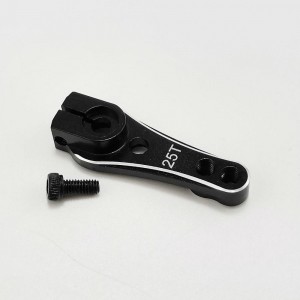 Aluminum RC Servo Horn - 25T 33mm, L=18/22mm, Black