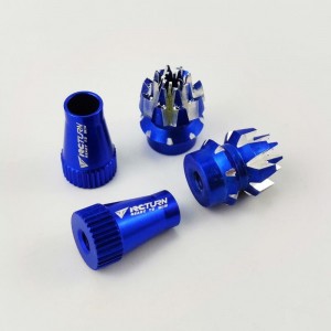 Alloy RC Transmitter Stick Ends for Futaba / DJI Phantom 3/4 / Inspire - Blue Bore: M3 (Anti-slipping Cap / Control Rocker)
