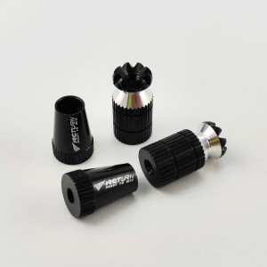 Alloy RC Transmitter Stick Ends for Futaba / Walkera /  FrSky / Radiolink and Flysky - Black Bore: M3 (Anti-slipping Cap / Control Rocker)