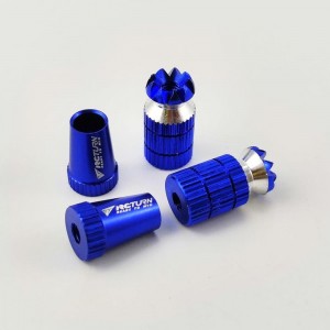 Alloy RC Transmitter Stick Ends for Futaba / Walkera /  FrSky / Radiolink and Flysky - Blue Bore: M3 (Anti-slipping Cap / Control Rocker)