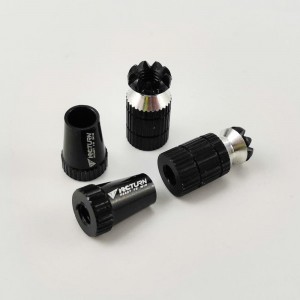 Alloy RC Transmitter Stick Ends for Futaba / Walkera /  FrSky / Radiolink and Flysky - Black Bore: M4 (Anti-slipping Cap / Control Rocker)