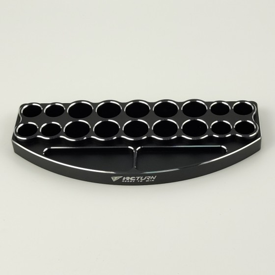 18 Holes Aluminum RC Tool Stand for Screwdrivers 188x78.5x18mm 18 Holes: 14mm*8 / 18.5mm*10