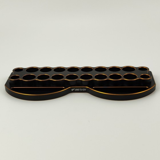 20 Holes Aluminum RC Tool Stand for Screwdrivers 230x84x20mm (DTEL01028/B)