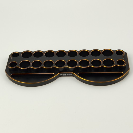 20 Holes Aluminum RC Tool Stand for Screwdrivers 230x84x20mm (DTEL01028/B)