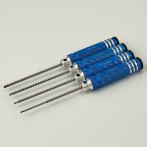 White Steel Allen Wrench Set - Blue 4pcs Hex1.5 /2.0/2.5/3.0mm