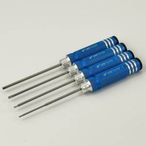 White Steel Allen Wrench Set - Blue 4pcs Hex1.5 /2.0/2.5/3.0mm