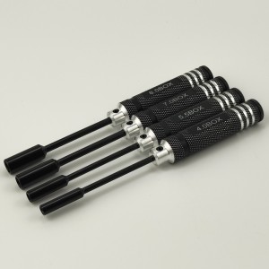 Black Classic Nut Drivers Set -  Black Head 4pcs RTT11022A: Box4.0 x 180mm RTT11022B: Box5.5 x 180mm RTT11022C: Box7.0 x 180mm RTT11022D: Box8.0 x 180mm 4pcs/set