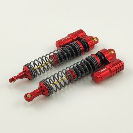 Alloy Piggyback Adjustable Oil Filled Shocks Absorber Damper for 1/10 Scale Crawler - Red 120mm(-88mm) 1pair/set 120x35x18mm (Shock Oil Needed))