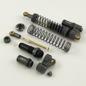 Alloy Piggyback Adjustable Oil Filled Shocks Absorber Damper for 1/10 Scale Crawler - Silver 120mm(-88mm) 1pair/set 120x35x18mm (Shock Oil Needed)