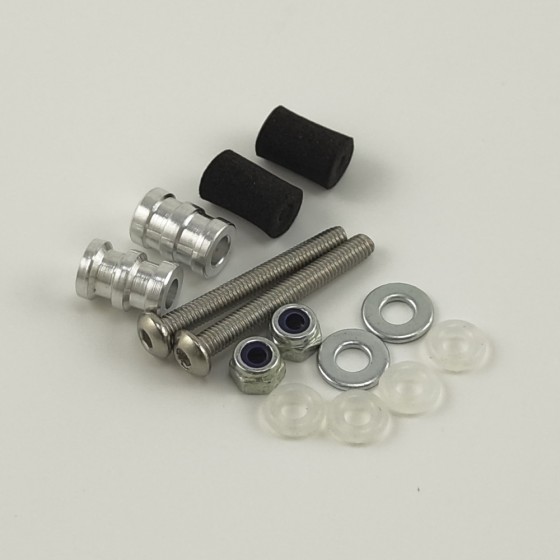 Alloy Adjustable Oil Filled Shocks Absorber Damper for 1/10 Scale Crawler - Red 113mm(-88mm) 1pair/set 113x18x18mm (Shock Oil Needed)