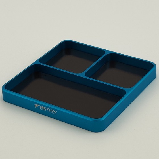 Alloy RC Week Magnetic Screw Tray 98*98x10.5mm - SkyBlue