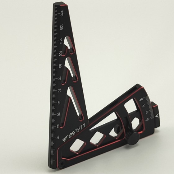 Alloy Suspension Ride Height & Camber Gauge Tool - Red