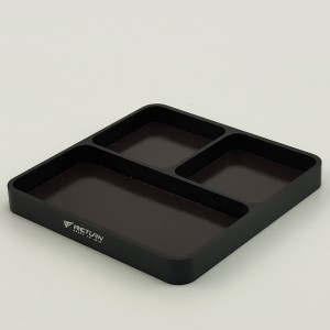 Alloy RC Week Magnetic Screw Tray 98*98x10.5mm - Black