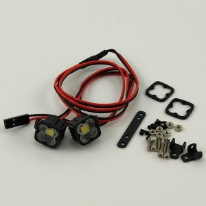 1+1 Two Leads RC LED Light Bar - Solid White 5V-8.4V 5050 LED Leads 14x14(17)x12mm (x2)