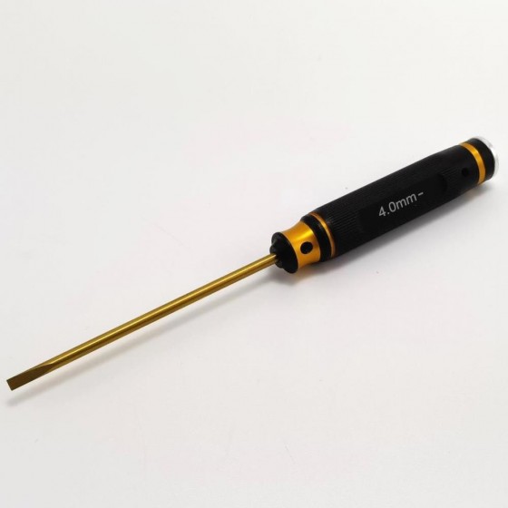 Premium Engine Tuning Screw Driver 4.0mm Flat Head Tip 20mm extended (120mm tip)