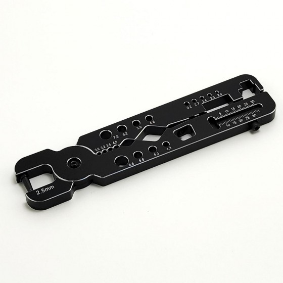 Aluminum Super Duty Shock Shaft Multi-Tool Pliers for RC Car 185x40(45)x10mm