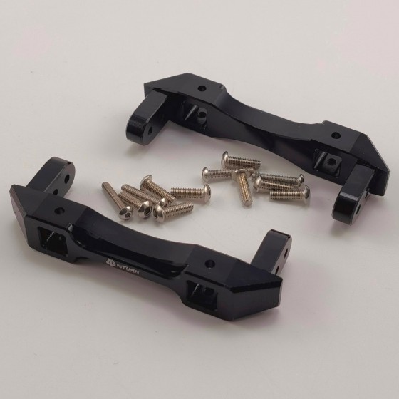 Alloy Front / Rear Bumper Mount Set for 1/10 LCG RC Crawler - Black