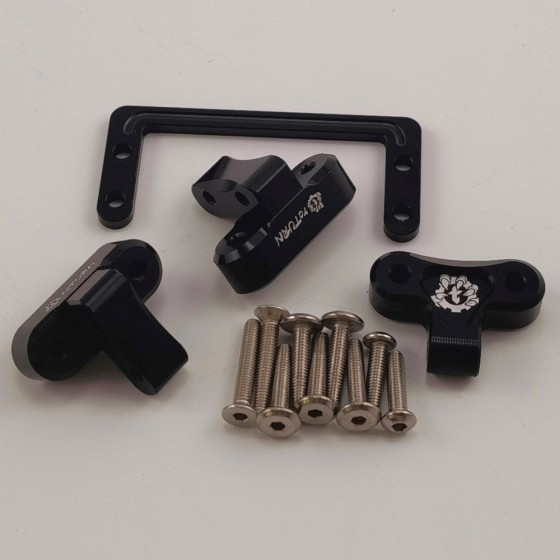Alloy Servo Mount Set for 1/10 LCG RC Crawler - Black