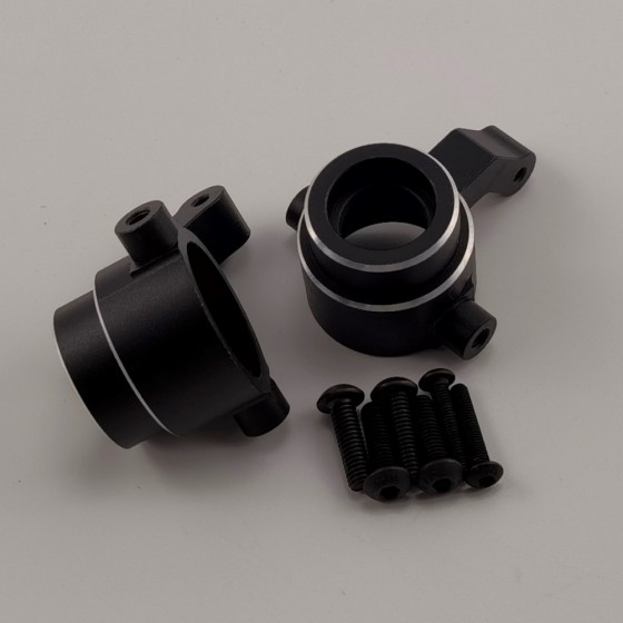 Alloy Spindle Set for 1/8 Traxxas Sledge Monster Truck - Black (Aluminum Front Steering Knuckle /  Knuckle Arm) 1pair/set
