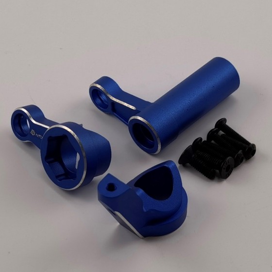 Alloy Steering Saver Bellcrank Set for 1/8 Traxxas Sledge Monster Truck - Blue (Aluminum Steering Assembly)