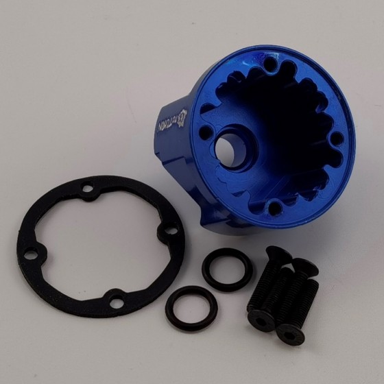 Alloy Heavy Duty Front / Rear Differential Carrier Case for 1/8 Traxxas Sledge Monster Truck - Blue