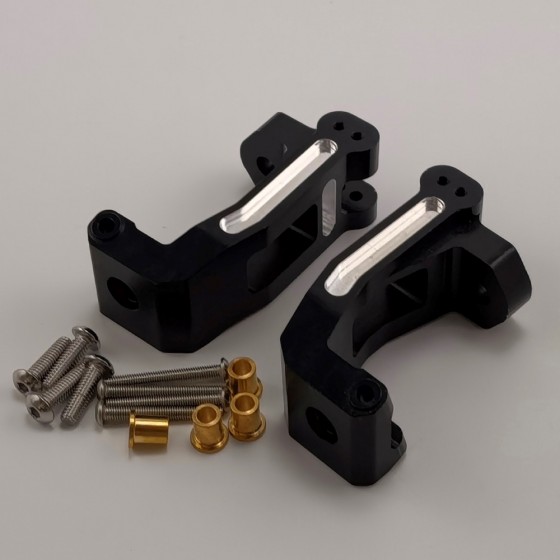7075 Spindle Carrier for 1/8 Traxxas Sledge Monster Truck - Black (Aluminum Front C Hubs / Cap) 1pair/set