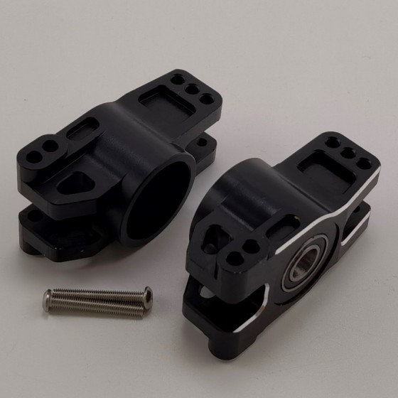 7075 Rear C Hub Set for 1/8 Traxxas Sledge Monster Truck - Black (Aluminum Rear Knuckle Arm) 1pair/set