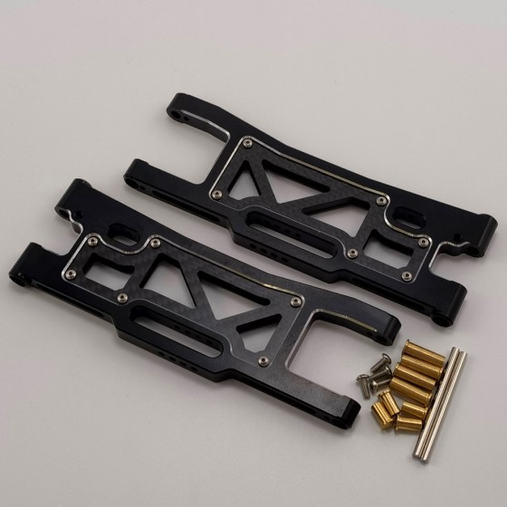 7075 Rear Suspension Arms for 1/8 Traxxas Sledge Monster Truck - Black