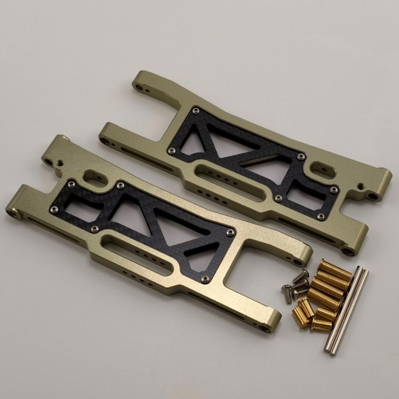 7075 Rear Suspension Arms for 1/8 Traxxas Sledge Monster Truck - Bronze