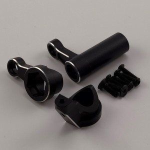 Alloy Steering Saver Bellcrank Set for 1/8 Traxxas Sledge Monster Truck - Black (Aluminum Steering Assembly)