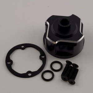 Alloy Heavy Duty Front / Rear Differential Carrier Case for 1/8 Traxxas Sledge Monster Truck - Black