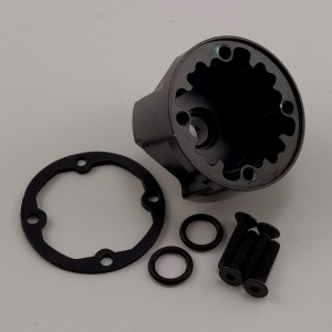 Alloy Heavy Duty Front / Rear Differential Carrier Case for 1/8 Traxxas Sledge Monster Truck - Black