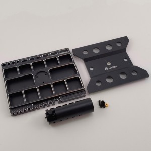 Multifunctional Alloy Five Heights Adjustable RC Car Work Stand Kit for 1/10 Scale RC Cars - Black 160x130x(120/135//145//161/170)mm, Unassemblied Screw Length (0-5cm) & Size (M2.0-4.0) Measuring, Soldering Jigs for XT90, XT60, SM, T-Pug/Deans, T30, Shock
