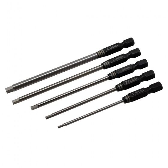 Premium RC Power Tool Tips 5pcs (6.35mm/1/4) Hex1.5/2.0/ 2.5/3.0/4.0mm 5pcs/set