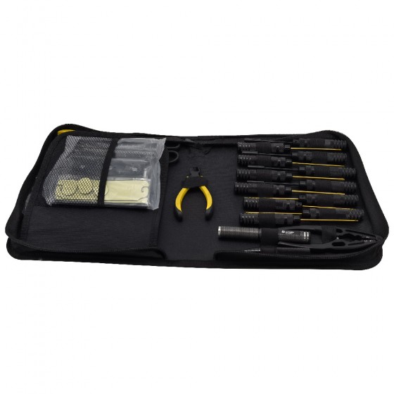 Complete 23 in 1 RC Car Tool Kit with Carrying Bag & Tool Stand: Black