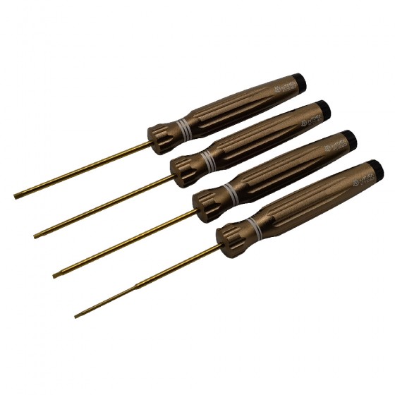 Classic Hex Allen Wrench Set  - Bronze 4pcs RTT23C4BZA Hex1.5 x 191mm RTT23C4BZB Hex2.0 x 191mm RTT23C4BZC Hex2.5 x 191mm RTT23C4BZD Hex3.0 x 191mm Titanium Coated Tips      4pcs/set