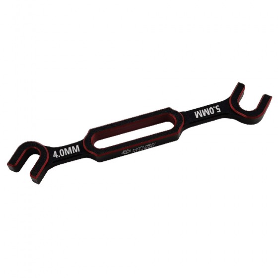 Aluminum RC Turnbuckle Wrench Set for 1/10 and 1/8 Scale Vehicles: Red  3.0/3.2mm, 3.5/3.7mm, 4.0/5.0mm, 5.5/6.0mm