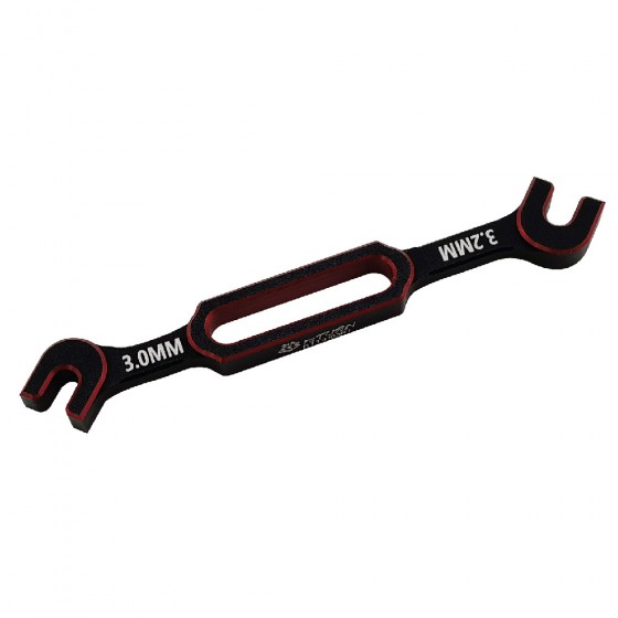 Aluminum RC Turnbuckle Wrench Set for 1/10 and 1/8 Scale Vehicles: Red  3.0/3.2mm, 3.5/3.7mm, 4.0/5.0mm, 5.5/6.0mm
