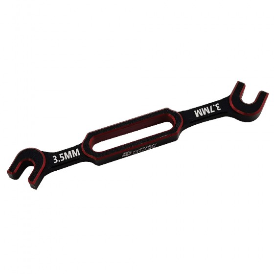 Aluminum RC Turnbuckle Wrench Set for 1/10 and 1/8 Scale Vehicles: Red  3.0/3.2mm, 3.5/3.7mm, 4.0/5.0mm, 5.5/6.0mm