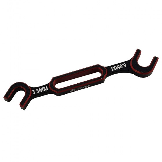 Aluminum RC Turnbuckle Wrench Set for 1/10 and 1/8 Scale Vehicles: Red  3.0/3.2mm, 3.5/3.7mm, 4.0/5.0mm, 5.5/6.0mm
