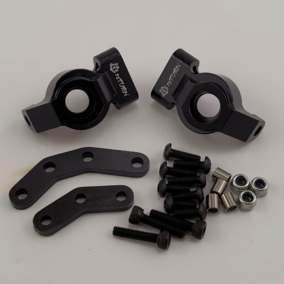  Alloy Steering Block Set for  Enduro Sendero 1/10 Rock Crawler - Black
