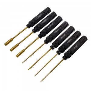 Classic Hex Allen Wrench & Phil & Nut Driver Set for 1/18 1/24 RC Crawler TRX4M SCX24 FCX24 - Black 4pcs 