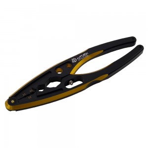 Aluminum Shock Shaft Multi-Tool Pliers w/ Ball End Tool for RC Car: V2 Gold Ball End Multi-Function Maintenance Pliers Aluminum Multipurpose Pliers Tools