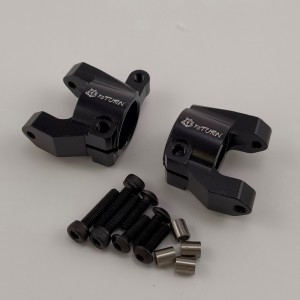  Alloy Castor Block Set for Enduro Sendero 1/10 Rock Crawler - Black