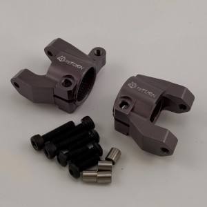  Alloy Castor Block Set for  Enduro Sendero 1/10 Rock Crawler - Ti-Color