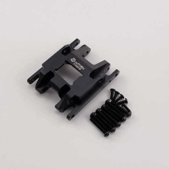 Alloy Center Gear Box Mount for TRX-4M 1/18th Scale Crawler: Black (Transmission Case Mount)