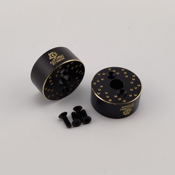 Black Brass Rear Wheel Weight for TRX-4M 1/18th Scale Crawler Dia19.5x9mm 16g/pc 4pcs/set