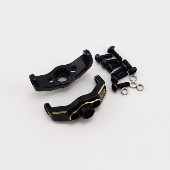 V2 Black Brass Front C Hub / Spindle Carrier Set for TRX-4M 1/18th Scale Crawler (Steering Mount Set / Castor Block) 4.5g/pc