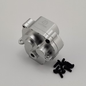 Alloy Center Gear Box Housing Set for TRX-4M 1/18th Scale Crawler: Silver (Transmission Gear Case)